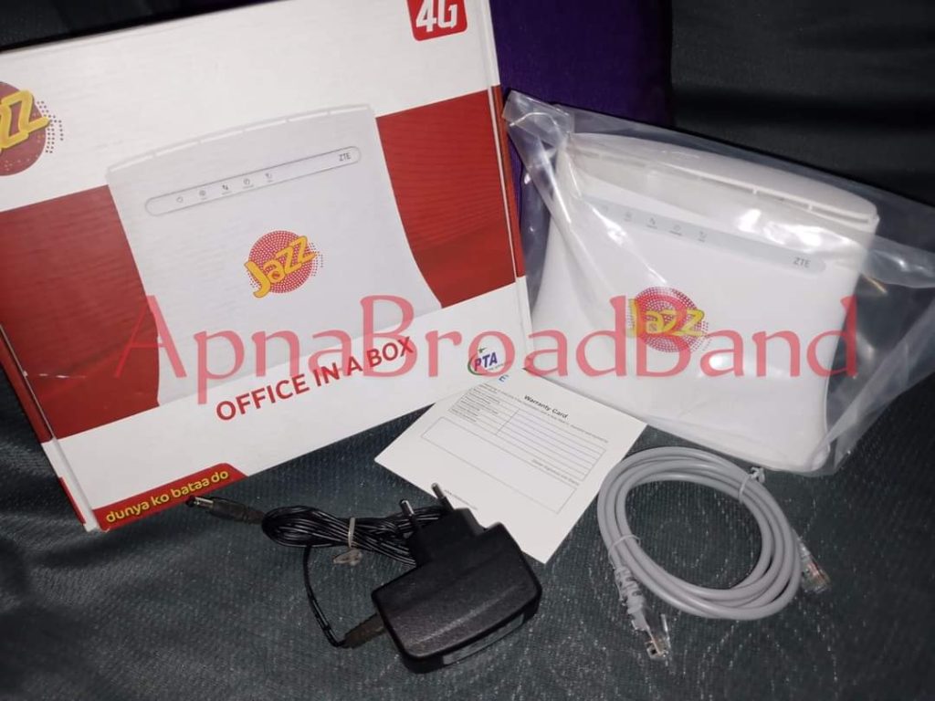 Jazz 4G LTE Router Delivery 03452813343